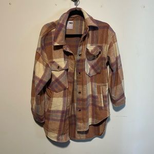 Never worn pink multicolored shacket